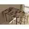 Monarch Specialties Home Bar, Bar Table, Bar Height, Pub, 36" Rectangular, Small, Kitchen, Metal, Brown Marble Look I 2315 - alternate 4